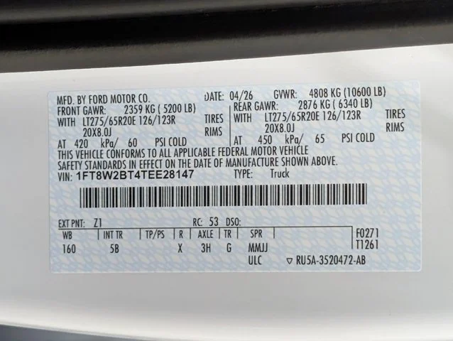 New 2026 Oxford White Ford F-250® Lariat® image 71