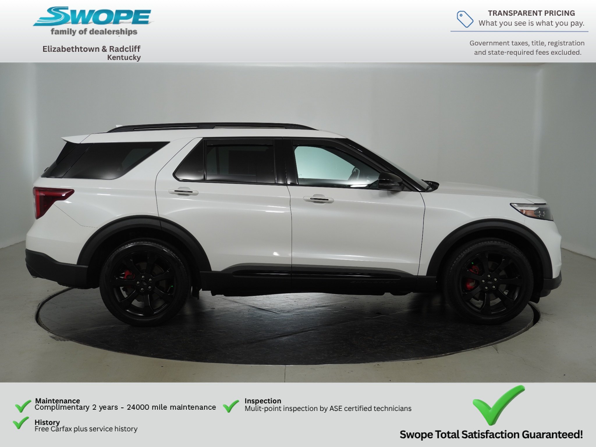 Used 2023 Star White Metallic Tri-Coat Ford ST image 2