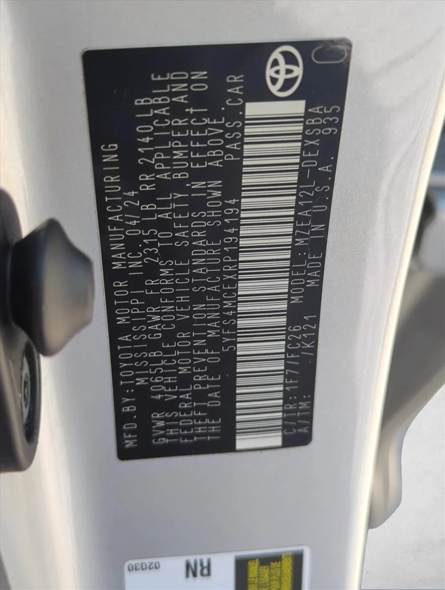Used 2024 Classic Silver Metallic Toyota SE image 23