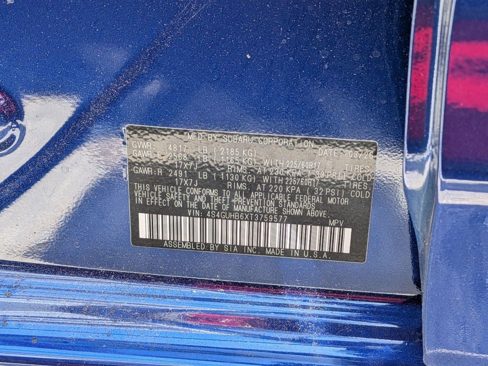 New 2026 SAPPHIRE BLUE PEARL Subaru Base image 33