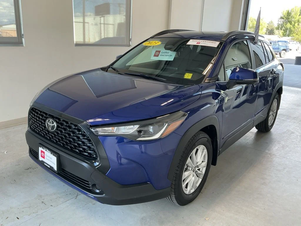 Used 2023 Blue Crush Metallic Toyota LE image 3