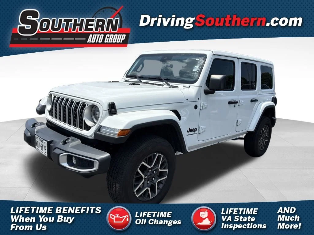 Used 2025 White Jeep Sahara image 1