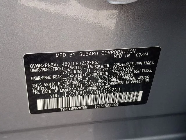 Used 2024 Silver Subaru Premium image 28