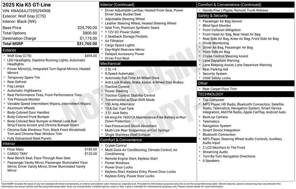 Used 2025 Gray Kia GT-Line image 3