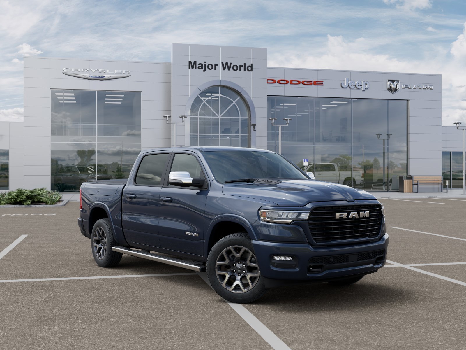 New 2026 Forged Blue Metallic Exterior Paint RAM LARAMIE image 5