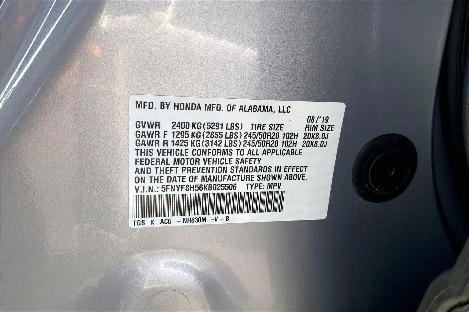 Certified Used 2019 Lunar Silver Metallic Honda EX-L image 67
