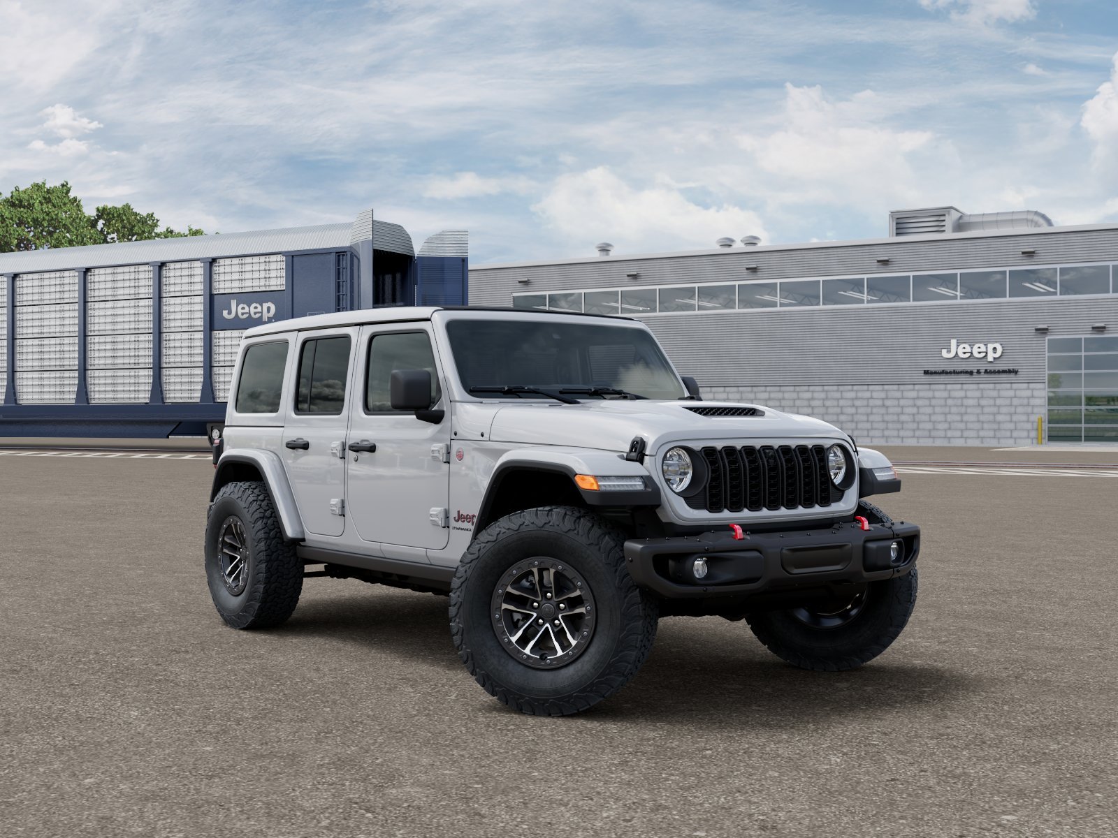 New 2026 Bright White Clear-Coat Exterior Paint Jeep Rubicon X image 3