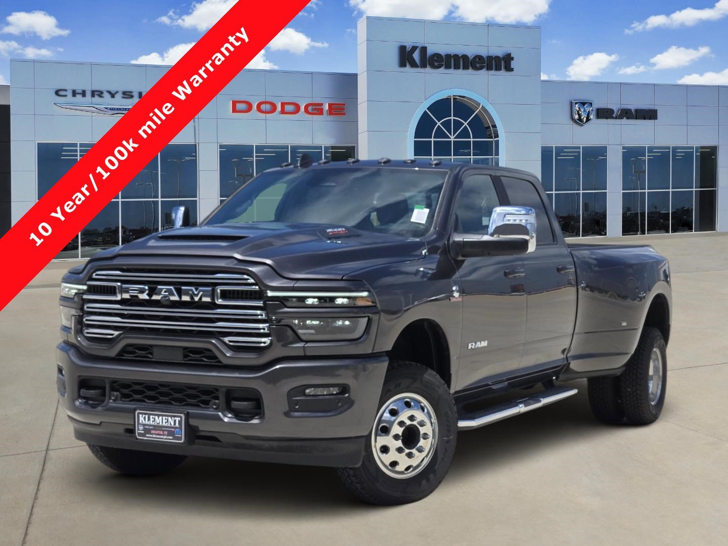 New 2026 Granite Crystal Metallic Clear-Coat Exterior Paint RAM Laramie Crew Cab 4x4 8