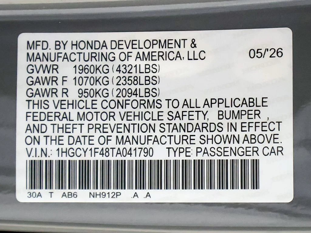 New 2026 Urban Gray Pearl Honda SE image 25