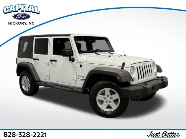 Used 2018 White Jeep Unlimited Sport image 1