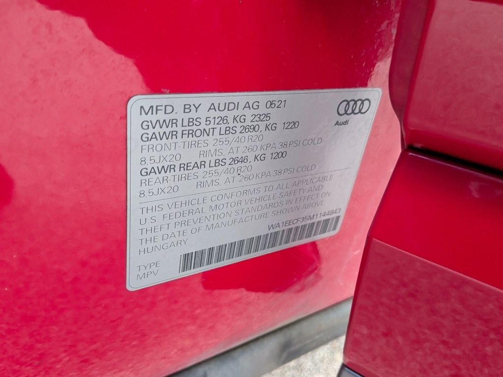 Used 2021 Tango Red Metallic Audi Premium Plus image 47