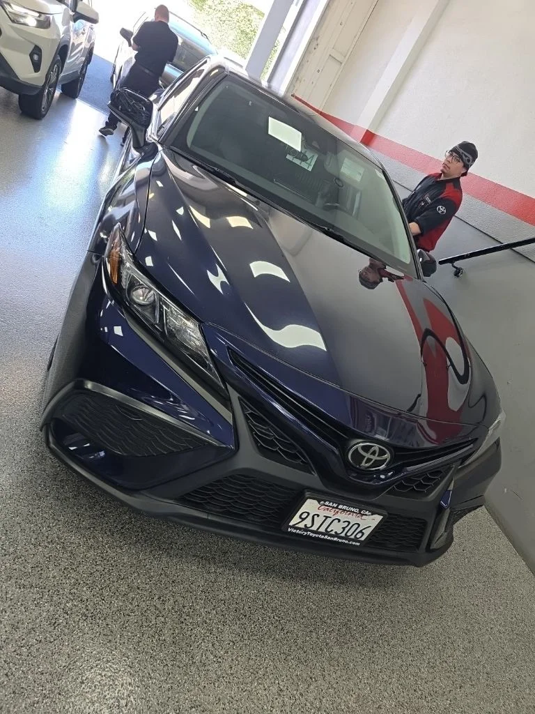 Used 2021 Blue Toyota SE image 4