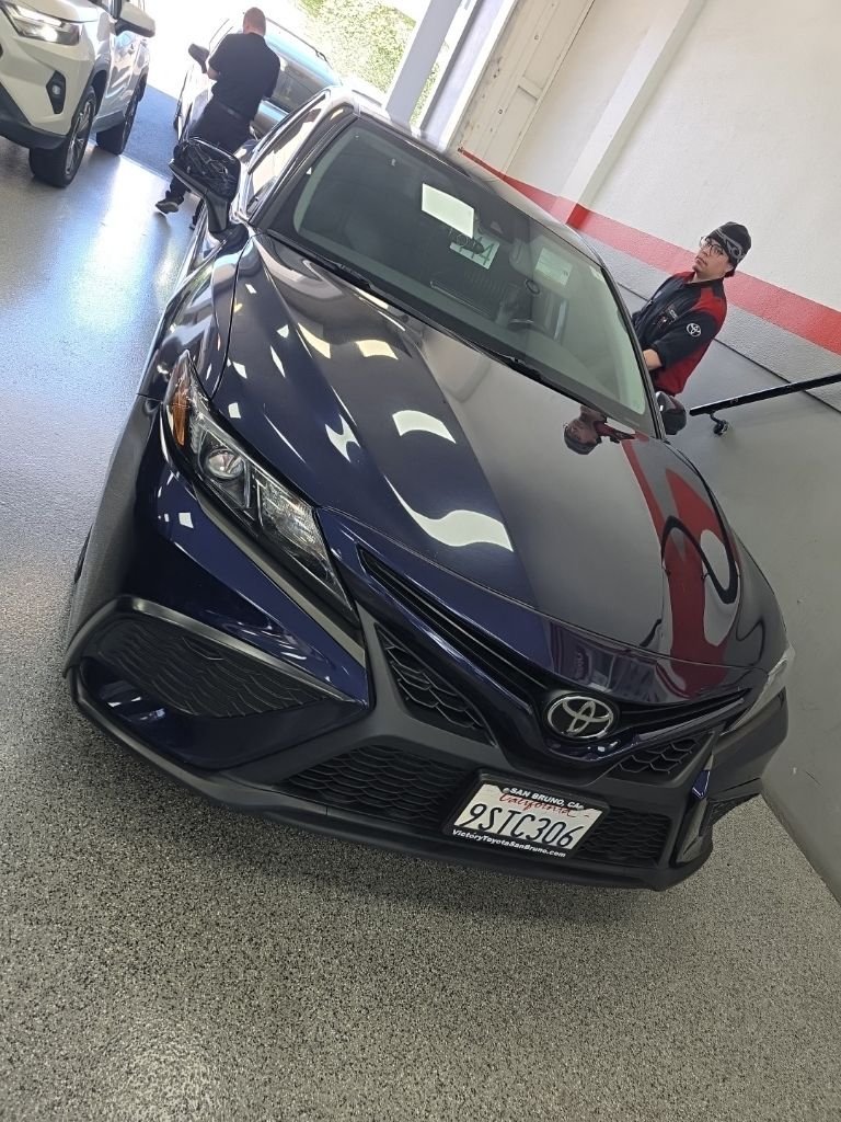 Used 2021 Blue Toyota SE image 4