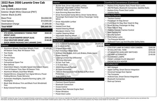 Used 2022 White Ram Laramie image 30