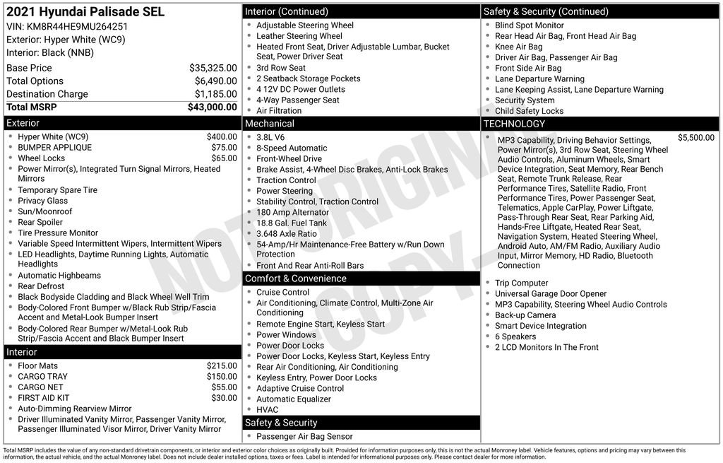 Used 2021 White Hyundai SEL image 6