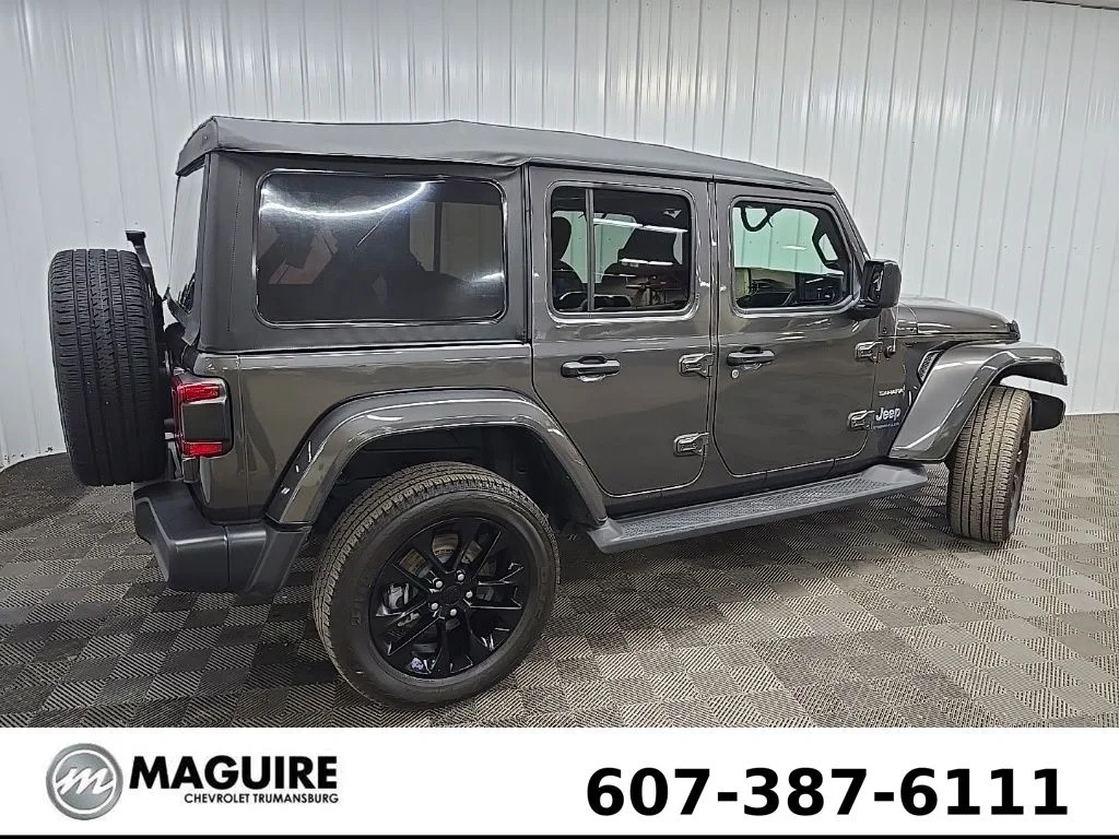 Used 2023 Crystal Metallic Jeep Sahara 4xe image 3