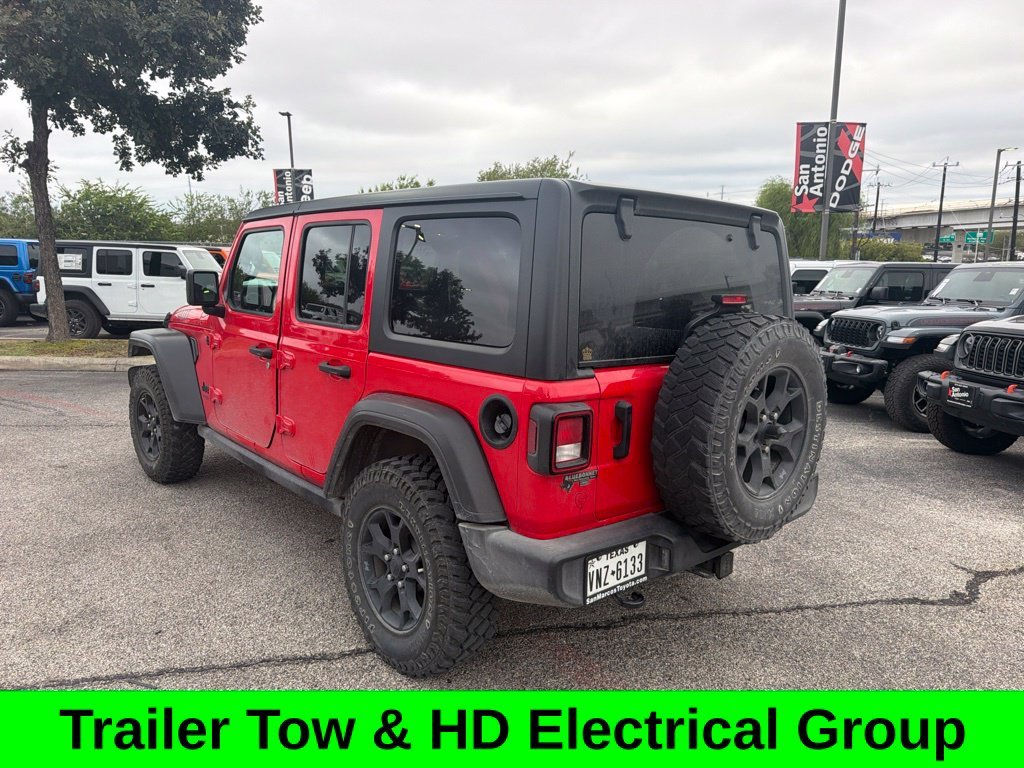 Used 2021 Red Jeep Unlimited Willys image 5