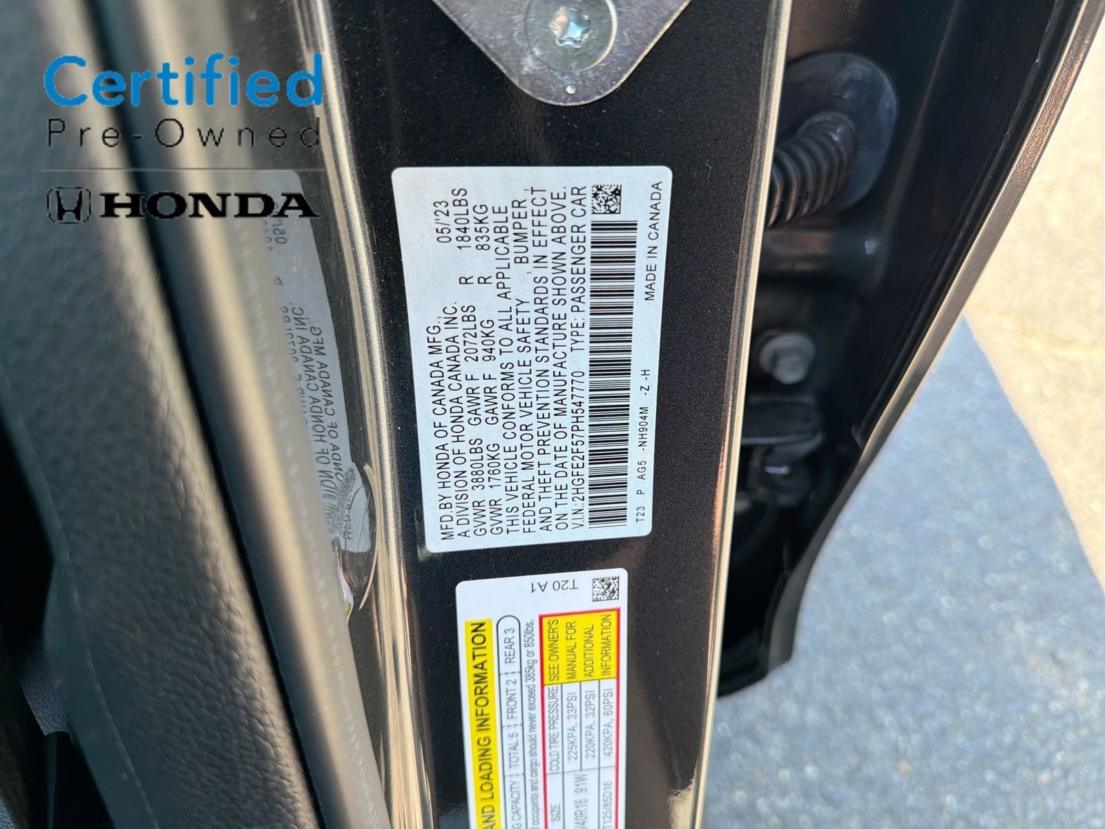 Certified Used 2023 Meteorite Gray Metallic Honda Sport image 63