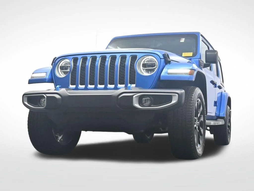 Used 2022 Blue Jeep Unlimited Sahara 4xe image 30