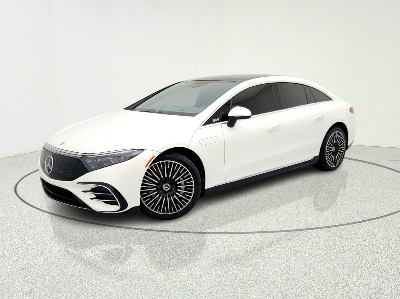 Certified Used 2023 MANUFAKTUR Diamond White Mercedes-Benz EQS 450+ image 1