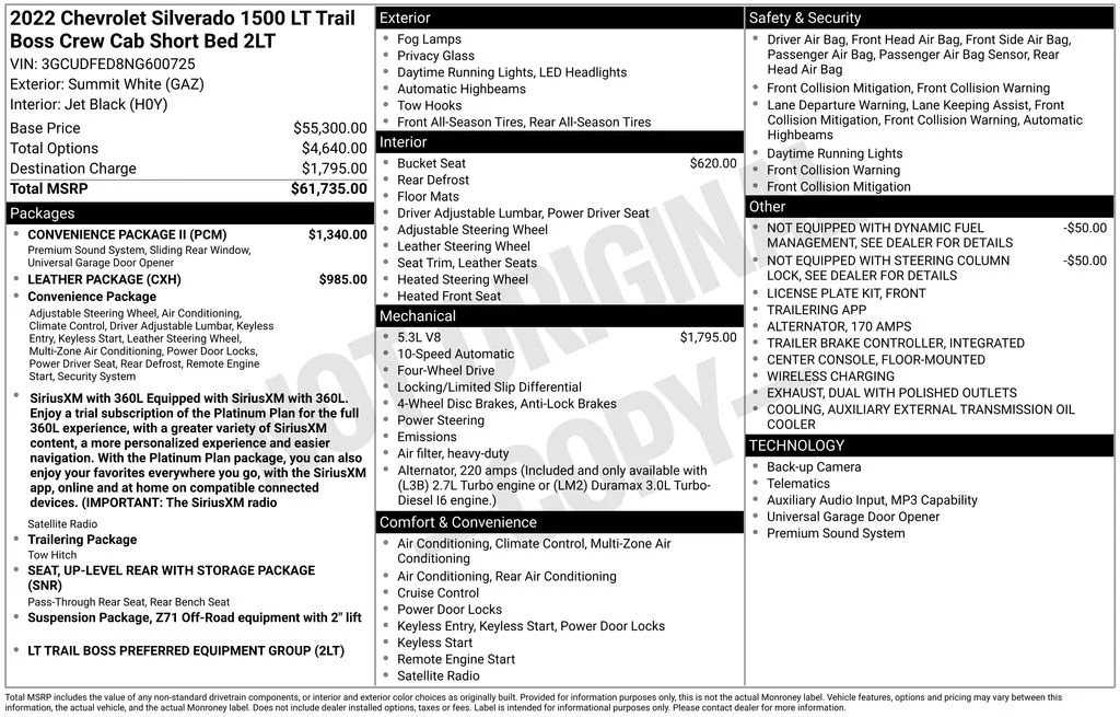 Used 2022 White Chevrolet LT Trail Boss image 6