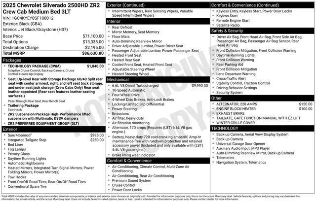 Used 2025 Black Chevrolet ZR2 image 28