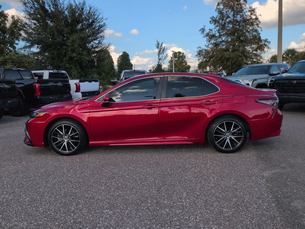 Used 2024 Supersonic Red Toyota SE image 3