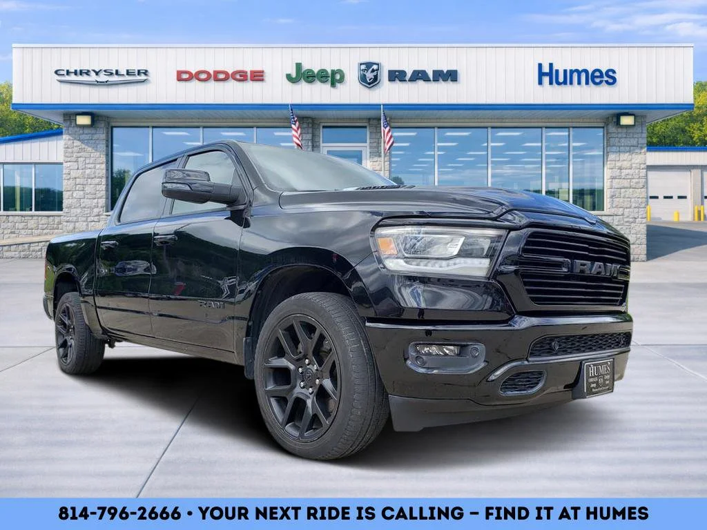 Used 2023 Diamond Black Crystal Pearlcoat Ram Laramie image 1