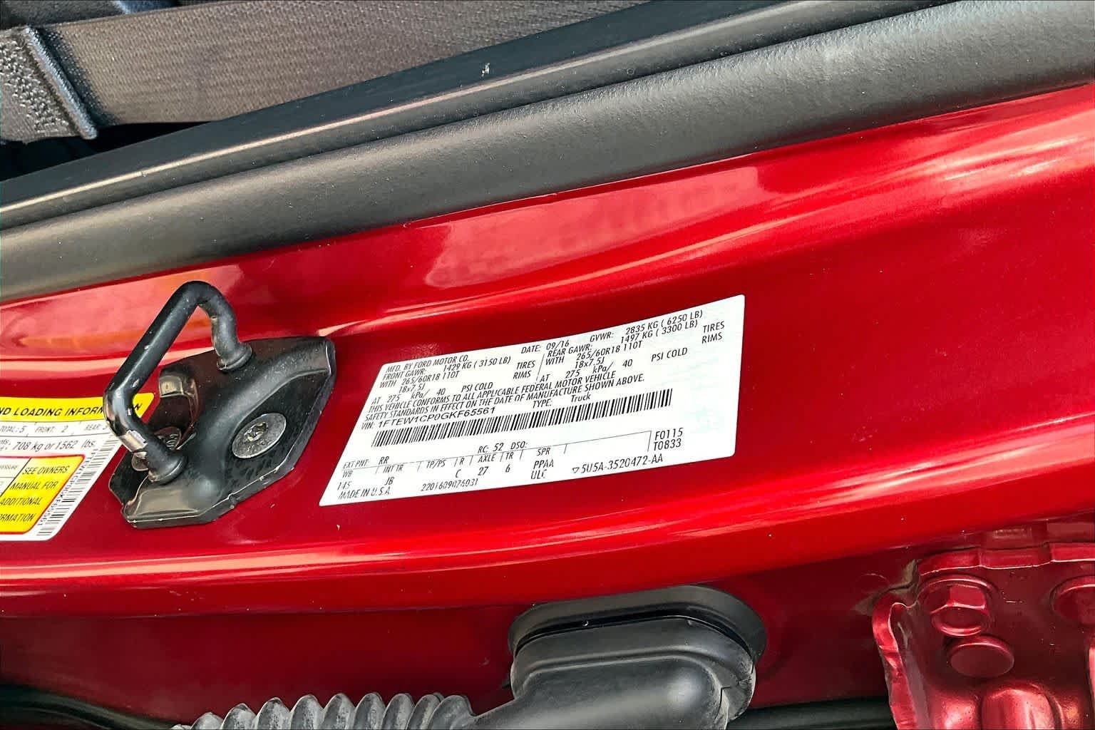Used 2016 Ruby Red Metallic Tinted Clearcoat Ford XLT image 34