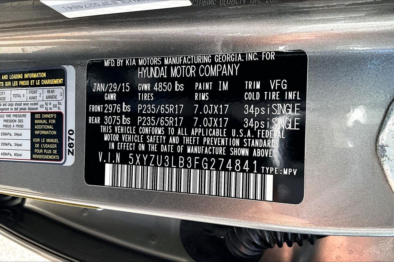 Used 2015 Mineral Gray Hyundai  image 33