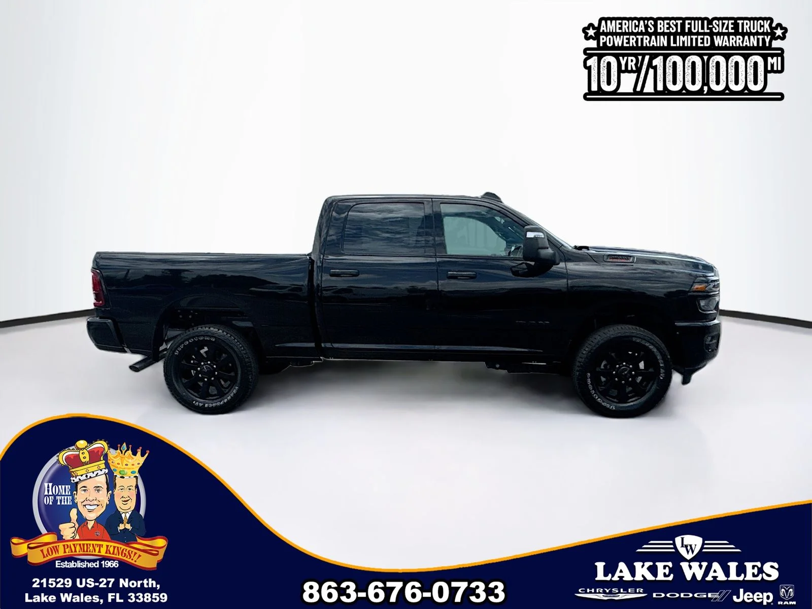 New 2026 Diamond Black Crystal Pearl-Coat Exterior Paint RAM BIG HORN image 7
