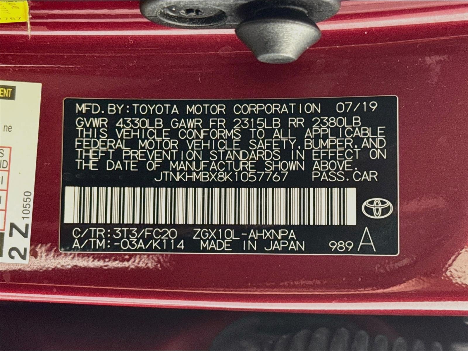 Used 2019 Ruby Flare Pearl Toyota XLE image 29