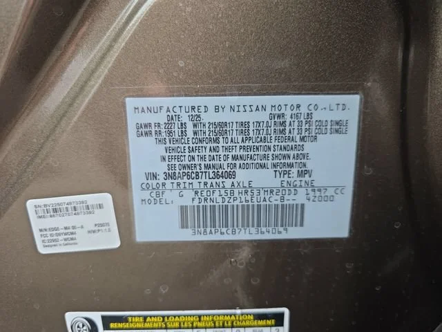New 2026 Canyon Bronze Metallic Nissan SV image 16