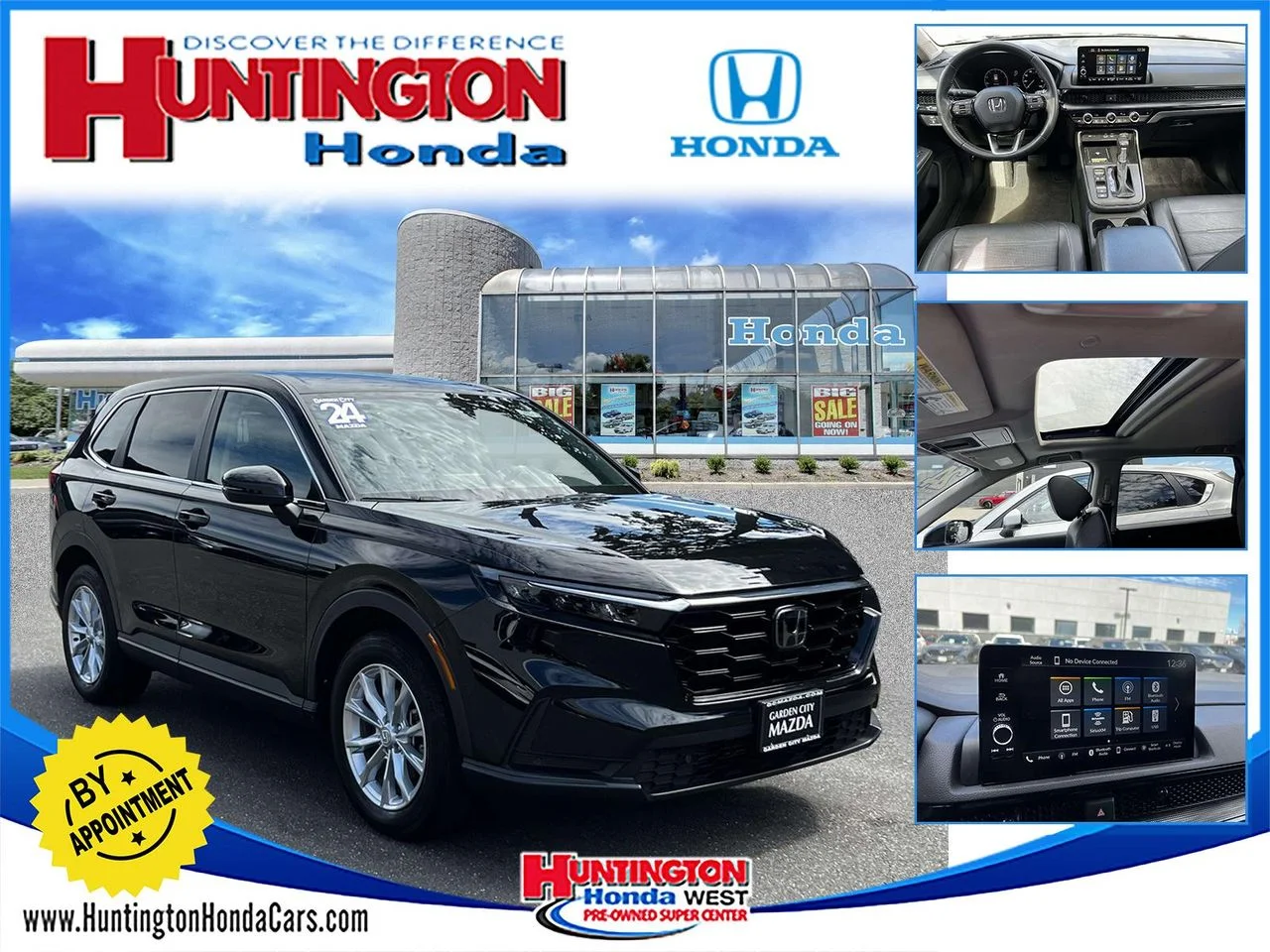 Used 2024 Crystal Black Pearl Honda EX-L AWD image 1
