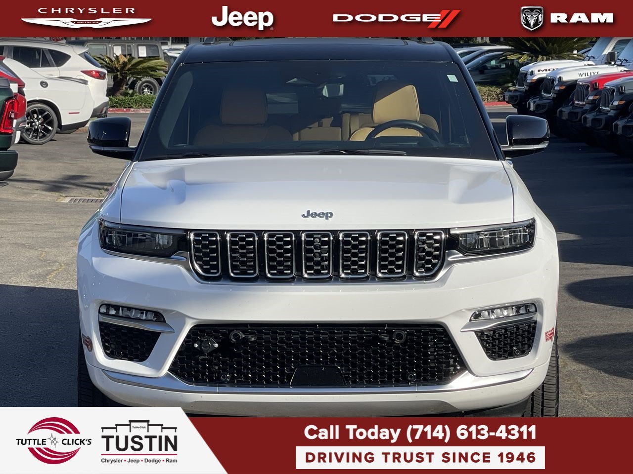 Used 2023 Bright White Clearcoat Jeep Summit Reserve image 2