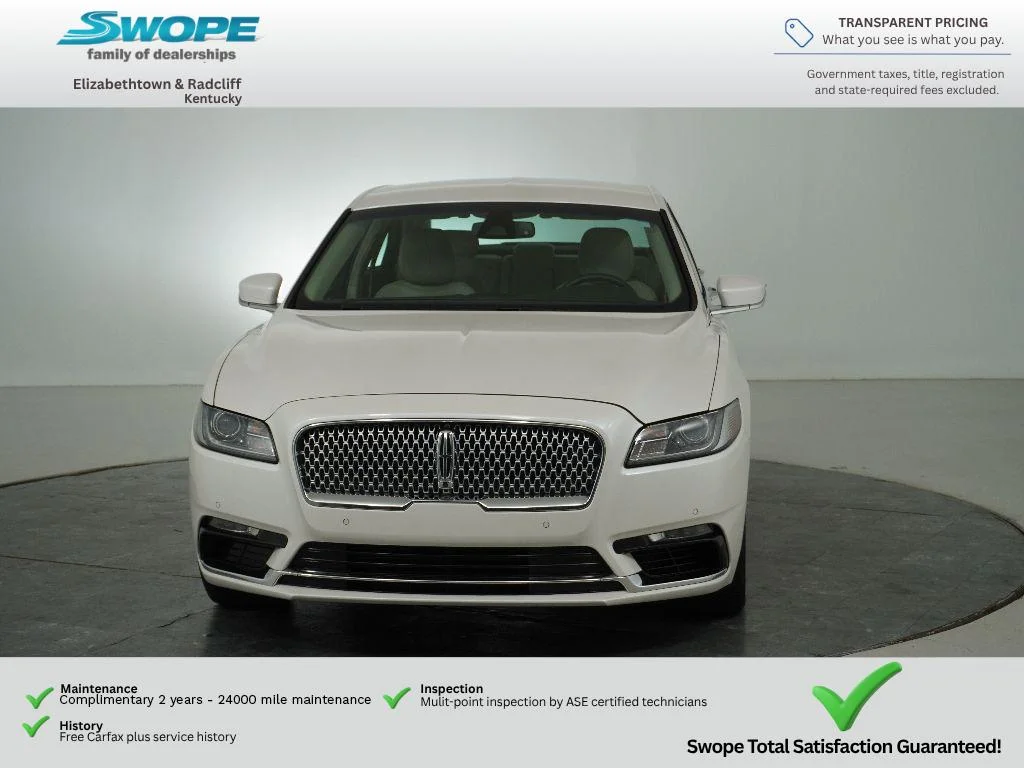 Used 2017 White Platinum Tri-Coat Lincoln Select image 8