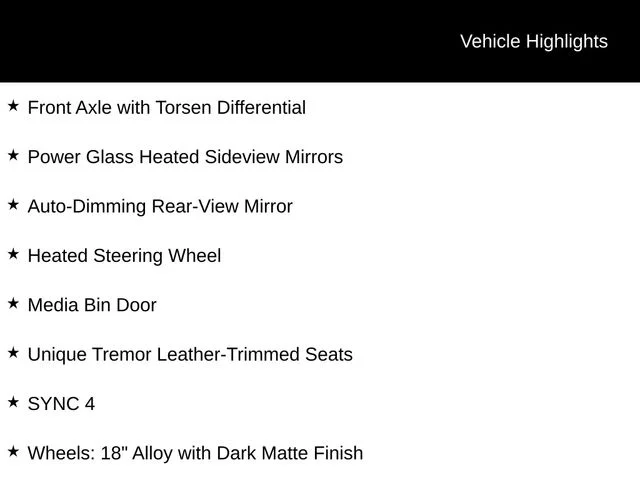 New 2026 Agate Black Metallic Ford Tremor image 7
