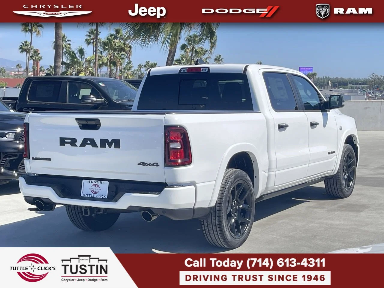 New 2026 Bright White Clear-Coat Exterior Paint RAM Laramie image 12