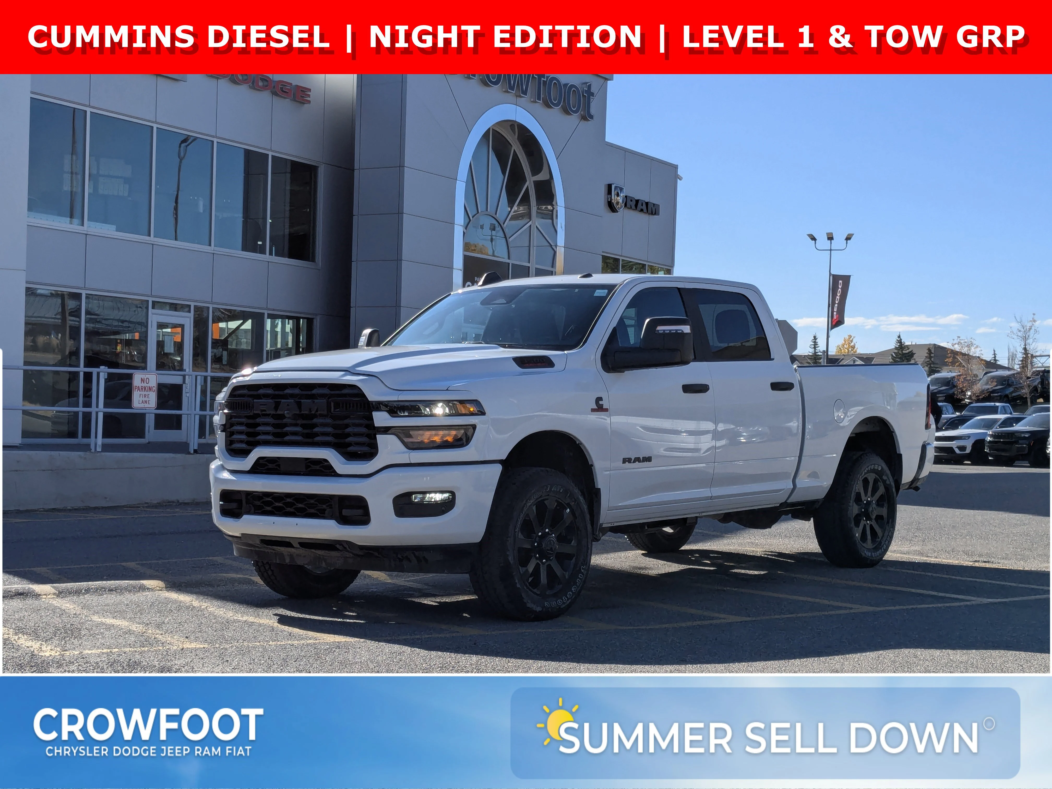 New 2026 White RAM Big Horn - 5th W & Gooseneck Prep - Level 1 Plus Grp - Cummins HO & Tons More! image 1