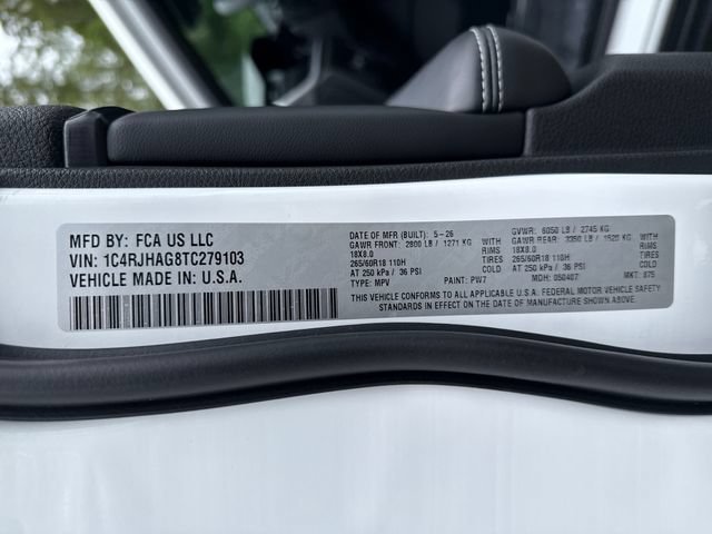 New 2026 Bright White Clear-Coat Exterior Paint Jeep Laredo image 16