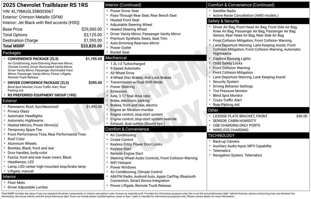 Used 2025 Red Chevrolet RS image 9