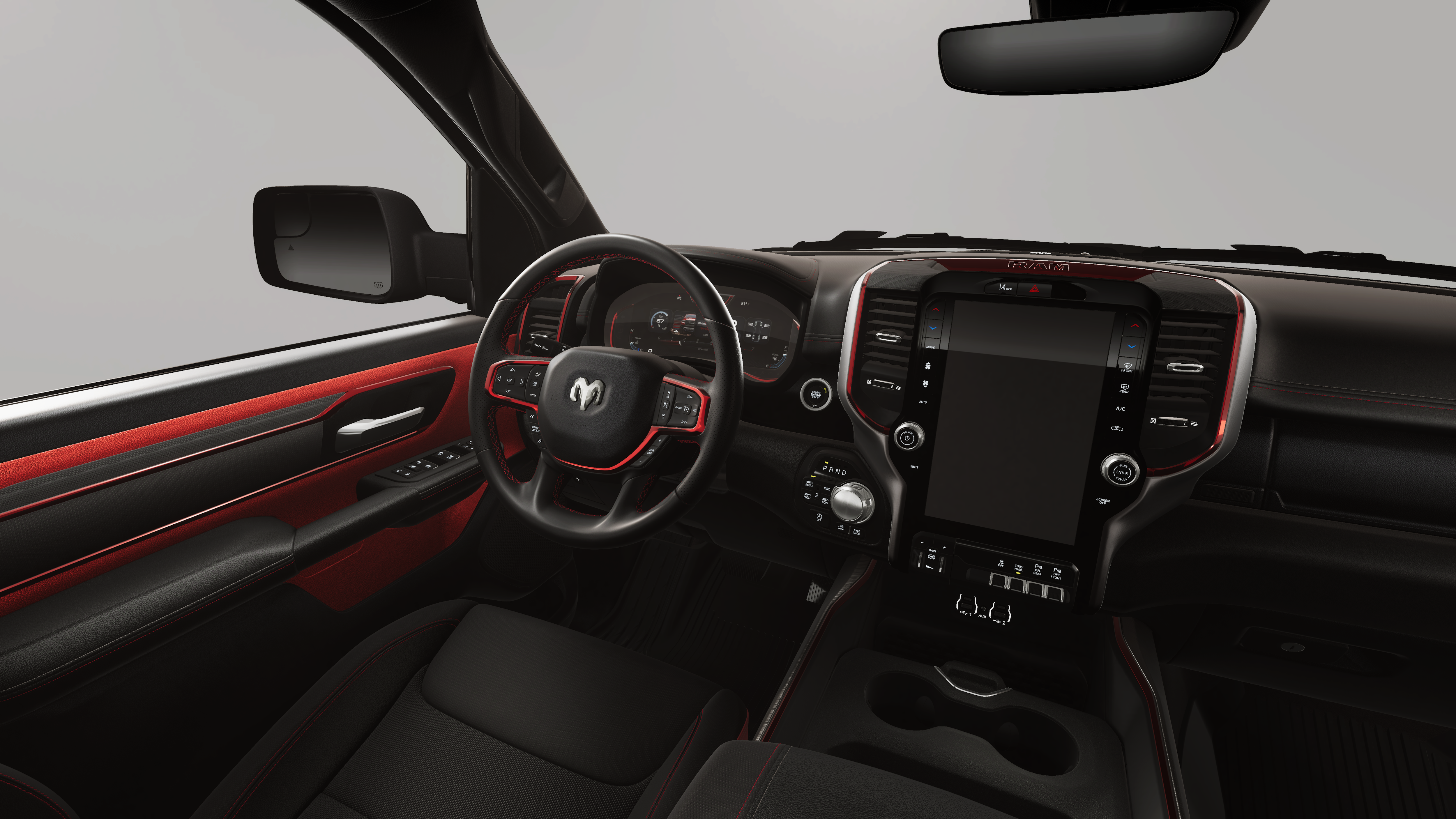 New 2026 Molten Red Pearl-Coat Exterior Paint RAM REBEL image 8