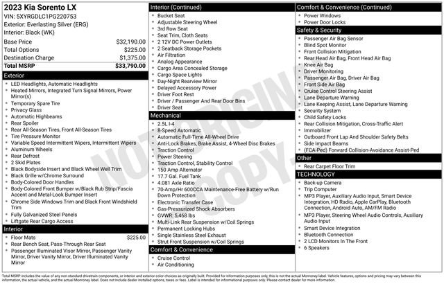 Used 2023 Silver Kia LX image 2