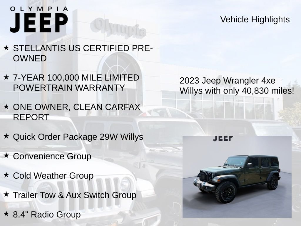 Used 2023 Green Jeep Willys 4xe image 7