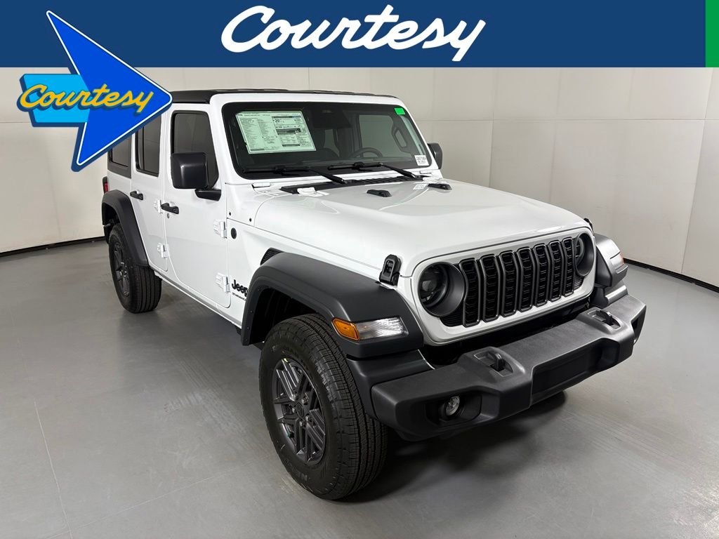 New 2026 Bright White Clear-Coat Exterior Paint Jeep Sport S image 1
