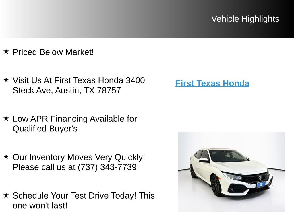 Used 2019 White Orchid Pearl Honda Sport Touring image 9
