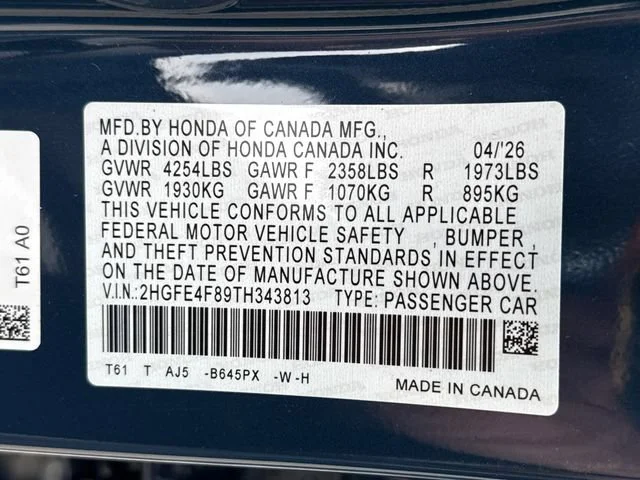 Certified Used 2026 Blue Lagoon Pearl Honda Sport Touring image 19