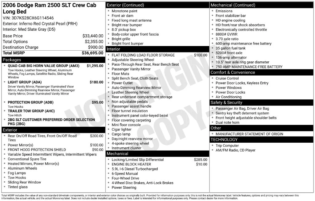 Used 2006 Red Dodge SLT image 2