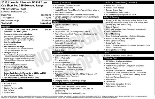 Used 2025 White Chevrolet RST image 3