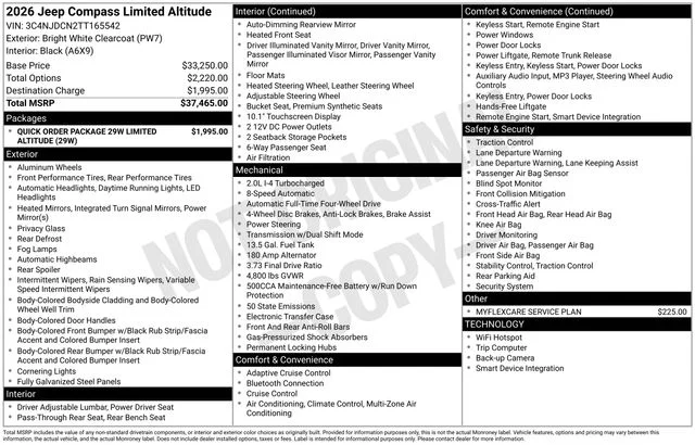 New 2026 Bright White Clear-Coat Exterior Paint Jeep Limited image 13